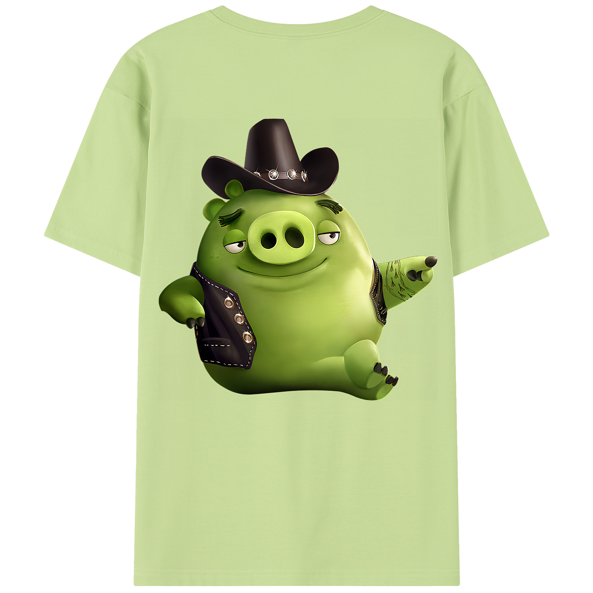 （画像用） Angry Birds アングリーバード 綿100％半袖Tシャツ（背面プリント）